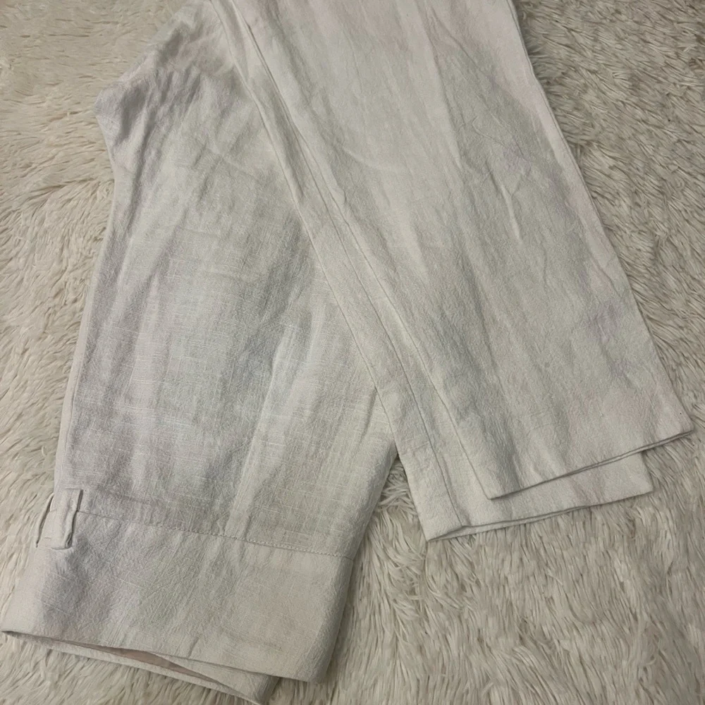 Mango White Wide-Leg Pants Size 4